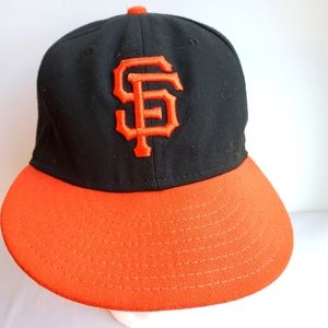 NEW ERA AUTHENTIC CAP BLACK/ORANGE SIZE 7.1/8
